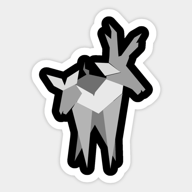 Two-headed deer Sticker by Valem97